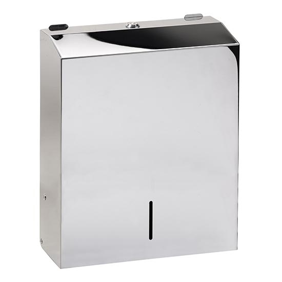 Towel dispenser 28x35 cm stainless steel/silver