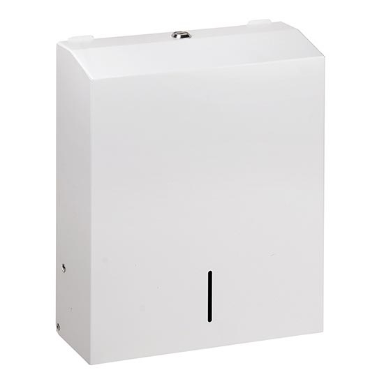 Towel Dispenser 28x35 cm, Stainless Steel/White