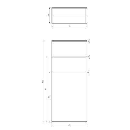 Towel holder 105x45 cm black