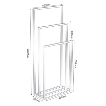 Towel holder 105x45 cm white