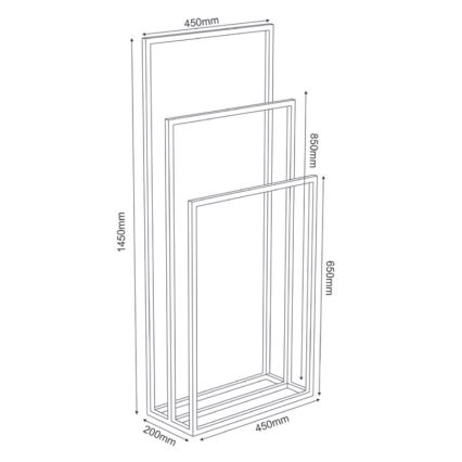 Towel holder 105x45 cm white