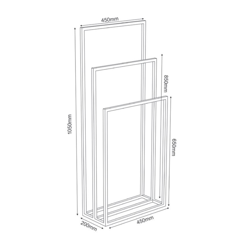 Towel holder 105x45 cm white