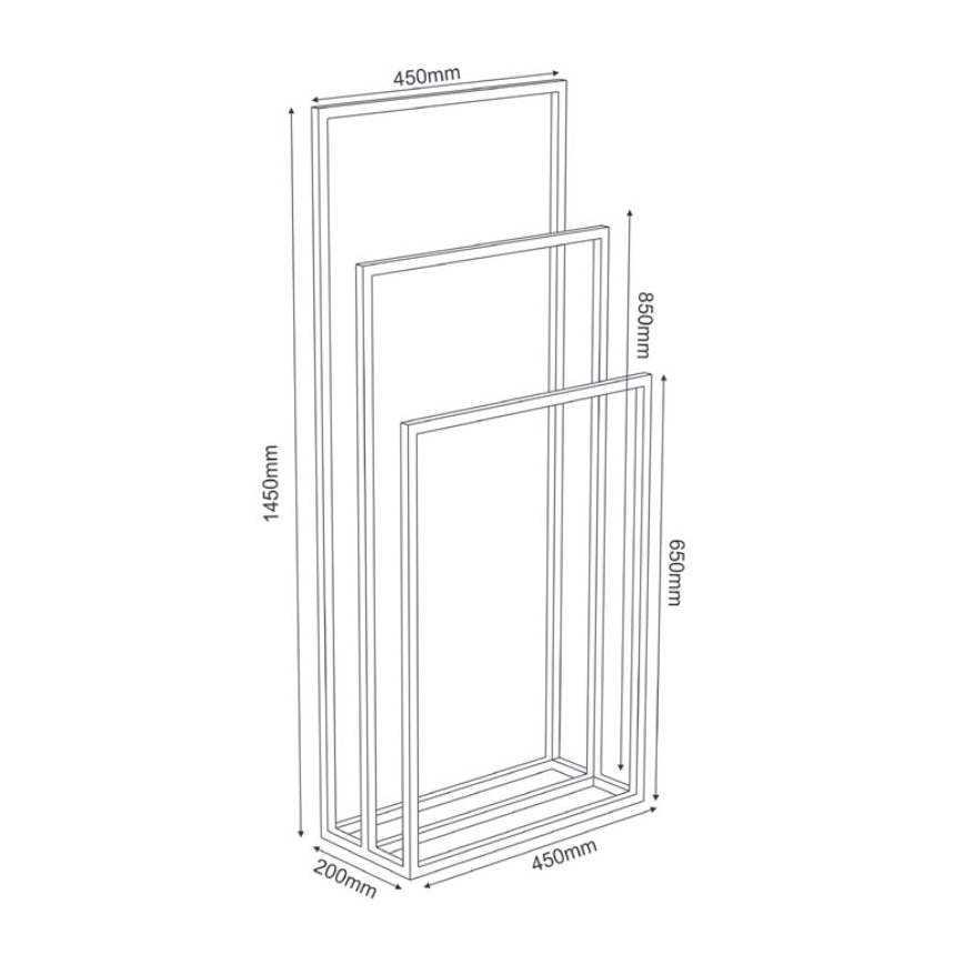 Towel holder 105x45 cm white