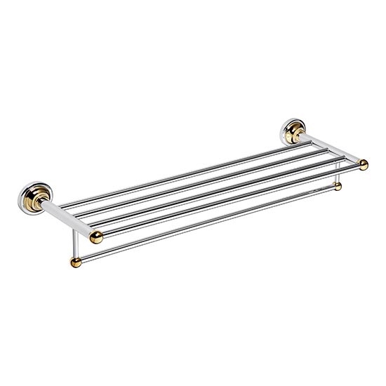 Towel holder 66,5x12 cm Silver/Gold