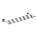 Towel holder 66.5x6.5 cm silver/gold