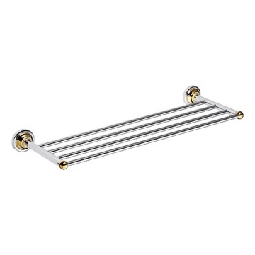 Towel holder 66.5x6.5 cm silver/gold