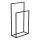 Towel holder 85x45 cm black