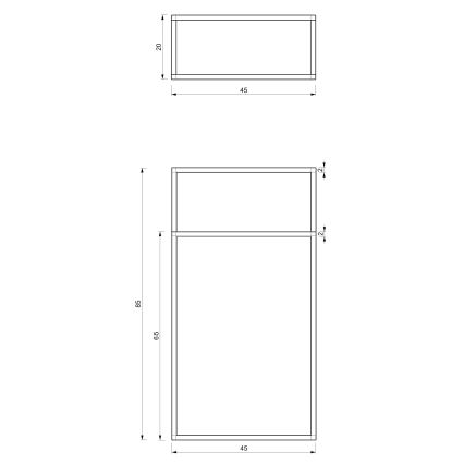 Towel holder 85x45 cm black