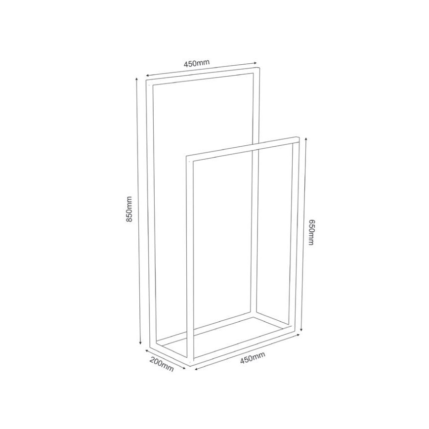 Towel holder 85x45 cm white