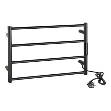 Towel rack 56x37 cm stainless steel/black