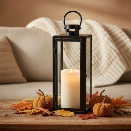 TOWER Decorative Lantern, 29 cm, Black