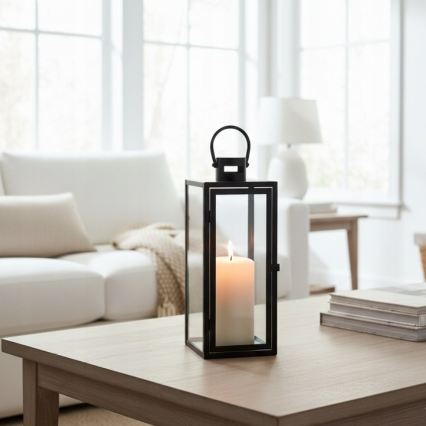 TOWER Decorative Lantern, 29 cm, Black