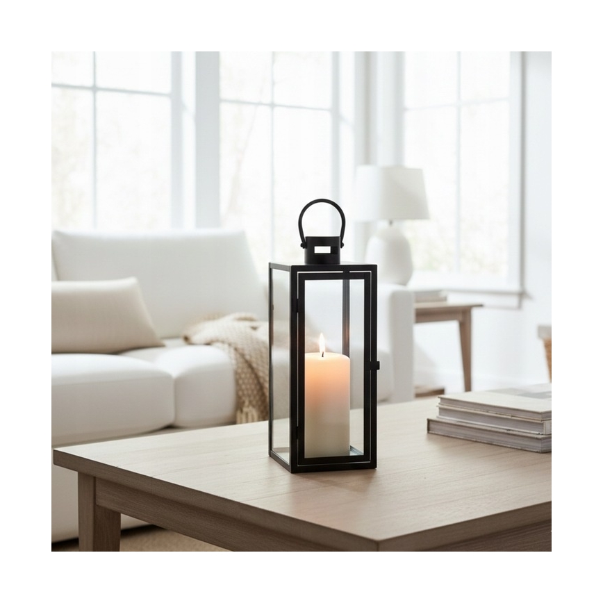 TOWER Decorative Lantern, 29 cm, Black