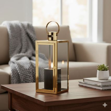 TOWER Decorative Lantern 29 cm, Gold