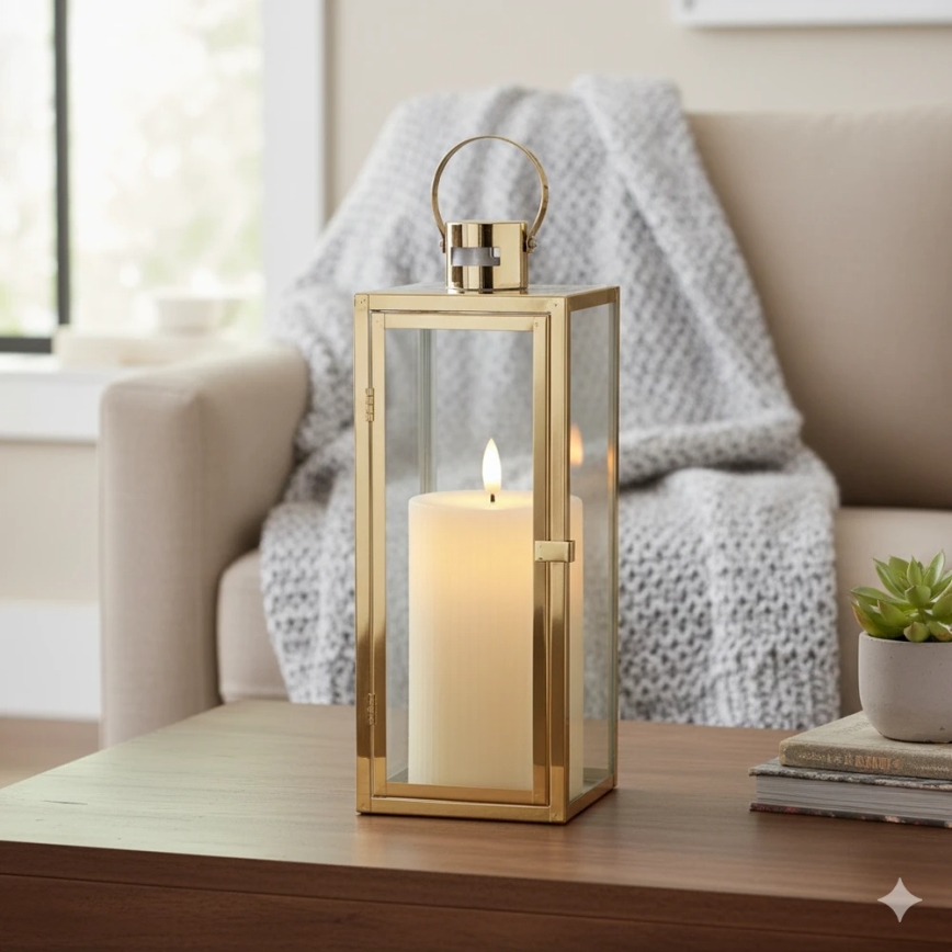 TOWER Decorative Lantern 29 cm, Gold