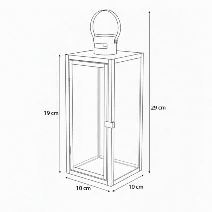 TOWER Decorative Lantern 29 cm, Gold