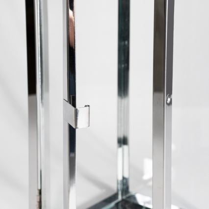 TOWER decorative lantern, 29 cm, polished chrome