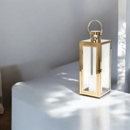 TOWER Decorative Lantern, 38 cm, Gold