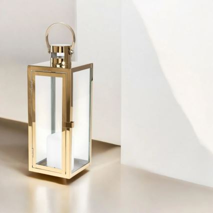 TOWER Decorative Lantern, 38 cm, Gold