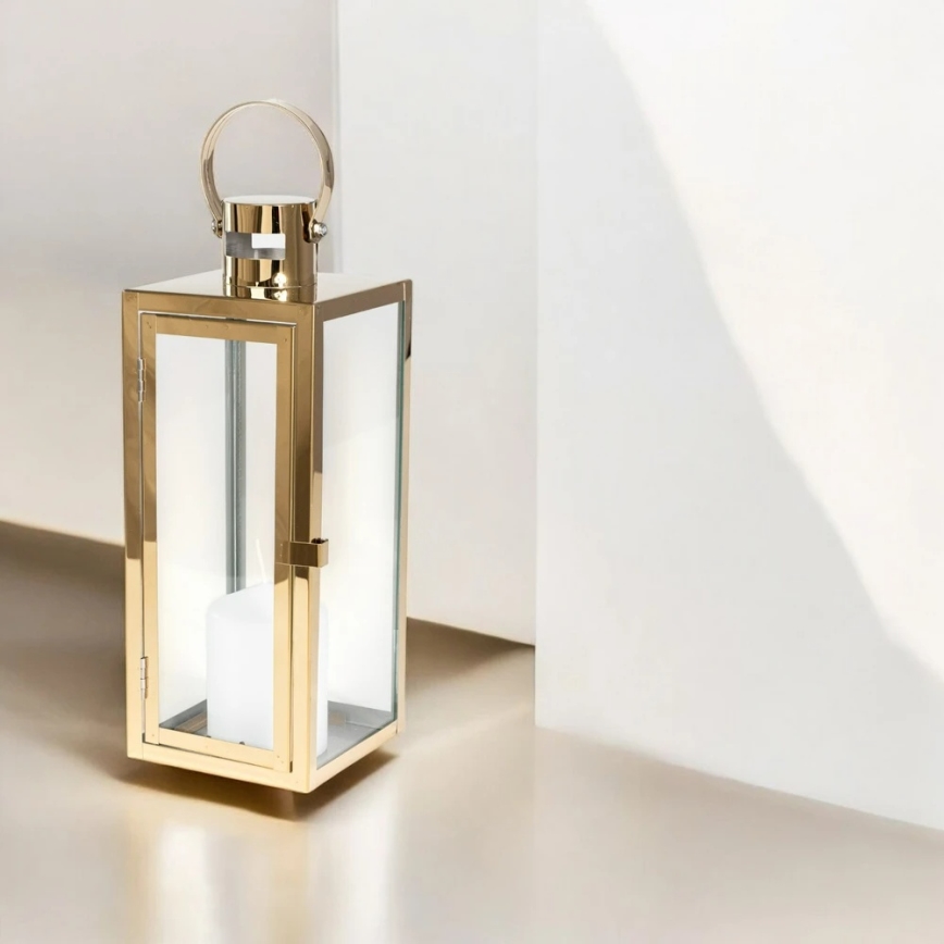 TOWER Decorative Lantern, 38 cm, Gold