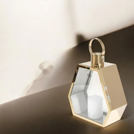 TOWER Decorative Lantern, 43 cm, Gold