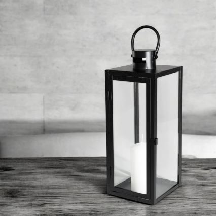 TOWER Decorative Lantern, 49 cm, Black