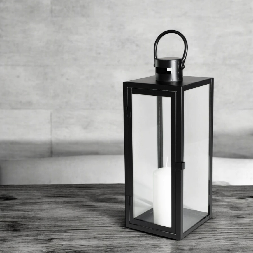 TOWER Decorative Lantern, 49 cm, Black