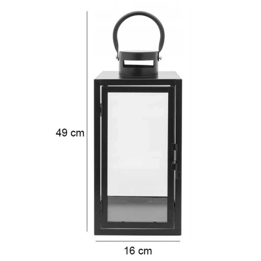 TOWER Decorative Lantern, 49 cm, Black