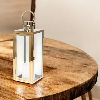TOWER Decorative Lantern, 49 cm, Gold