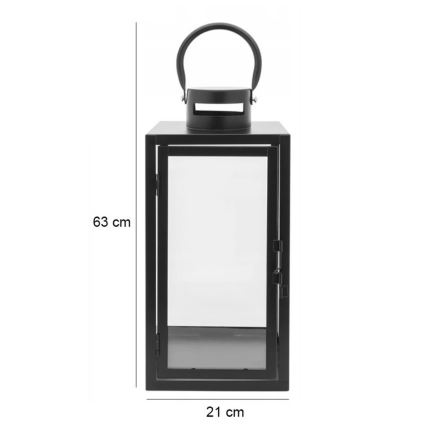TOWER Decorative Lantern, 63 cm, Black