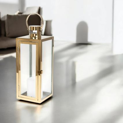 TOWER Decorative Lantern, 63 cm — Gold
