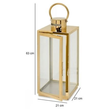 TOWER Decorative Lantern, 63 cm — Gold