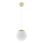 TOYA cable-hung pendant light 1xE27/60W/230V, Ø 20 cm, white/gold