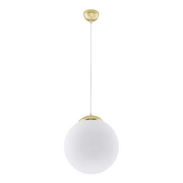 TOYA cable pendant 1xE27/60W/230V Ø 30 cm white/gold