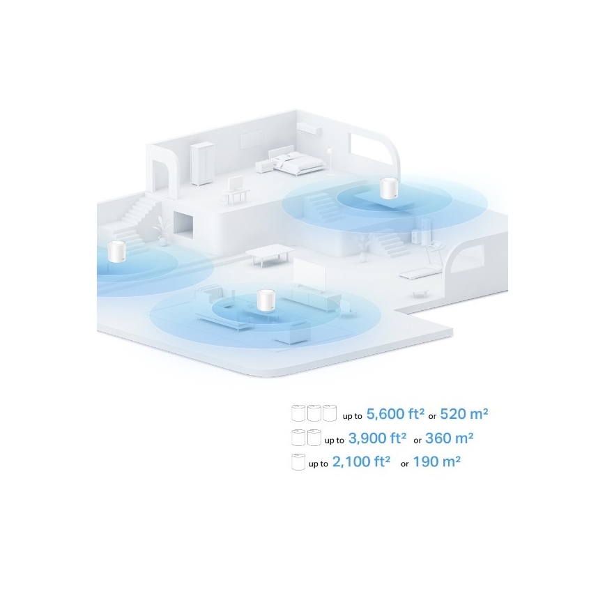 TP-Link - 3-Pack Wi-Fi 6 Mesh System for Whole-Home Coverage