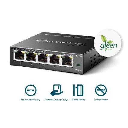 TP-Link - 5-Port Gigabit Easy Smart Switch