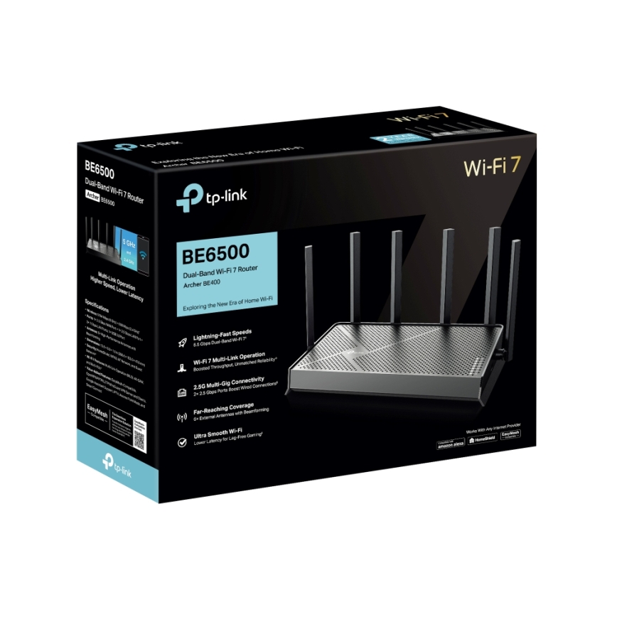 TP-Link Archer BE400 Dual-Band Wi‑Fi 7 Router