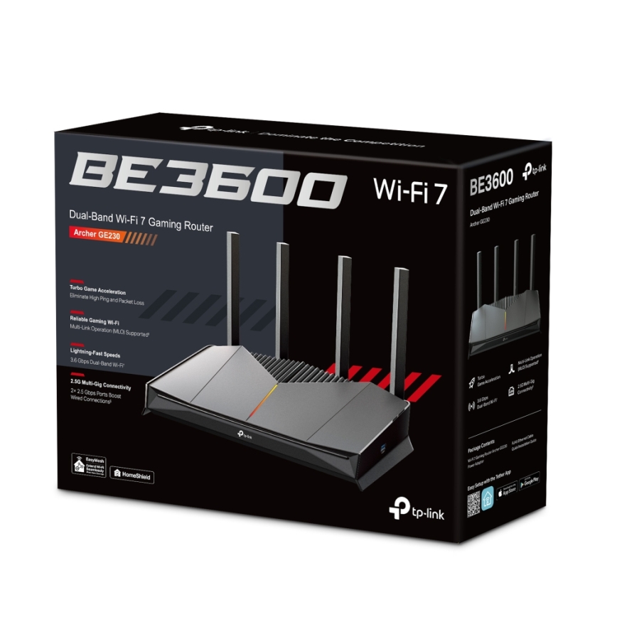 TP-Link - Archer GE230 Gaming Dual-Band Wi-Fi 7 Router