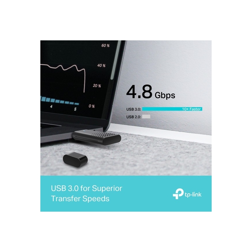 TP-Link - Archer TX20U Dual-Band Wi‑Fi 6 USB Wireless Adapter