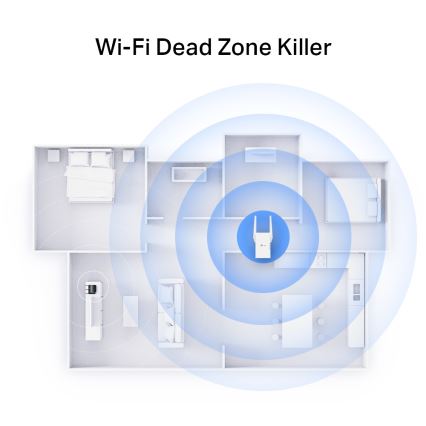 TP-Link - Dual-Band Wi-Fi 6 Range Extender RE705X