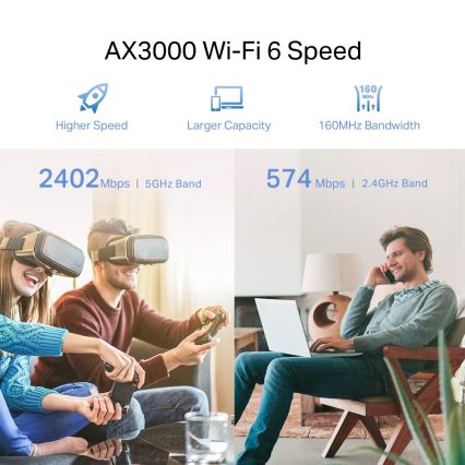 TP-Link - Dual-Band Wi-Fi 6 Range Extender RE705X