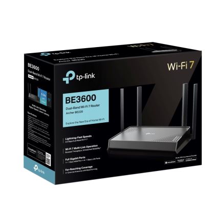 TP-Link - Dual-Band Wi-Fi 7 Router Archer BE220