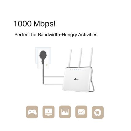 TP-Link - Gigabit Pass-Through Powerline Wi-Fi Kit
