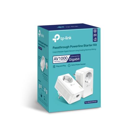 TP-Link - Gigabit Pass-Through Powerline Wi-Fi Kit