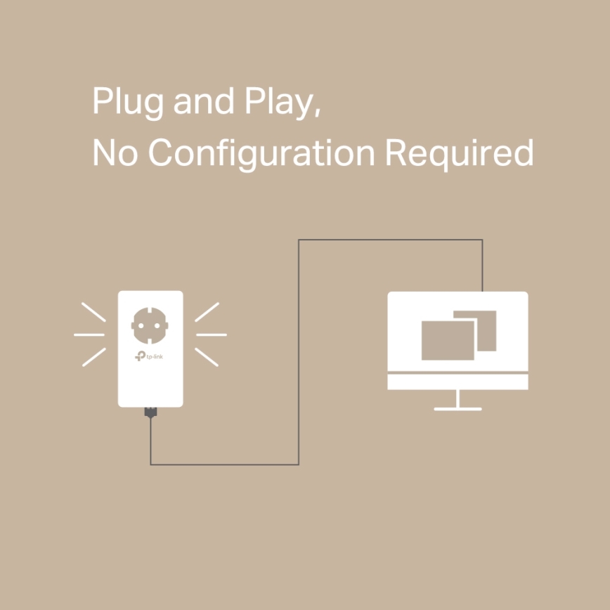 TP-Link - Gigabit Passthrough Powerline Kit