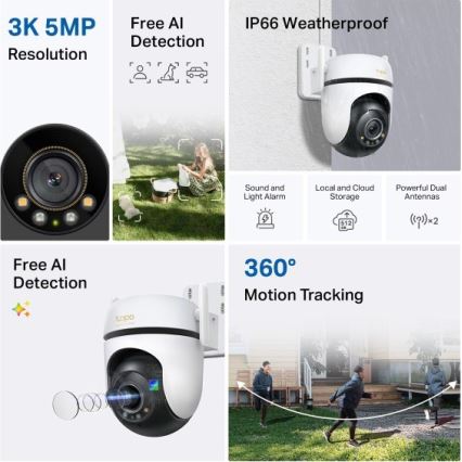 TP-Link - Outdoor Wi-Fi Camera with Built-in Sensor (IP66)