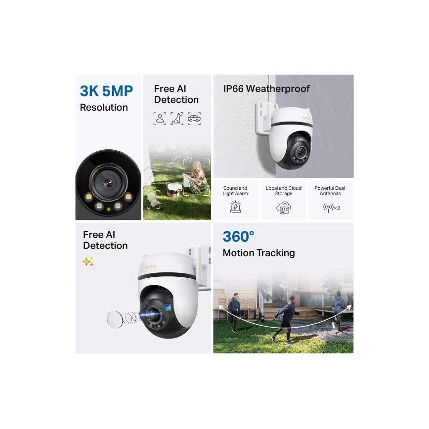 TP-Link - Outdoor Wi-Fi Camera with Built-in Sensor (IP66)