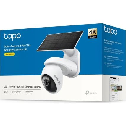 TP-Link - Outdoor Solar Camera with Sensor, IP65, Wi-Fi