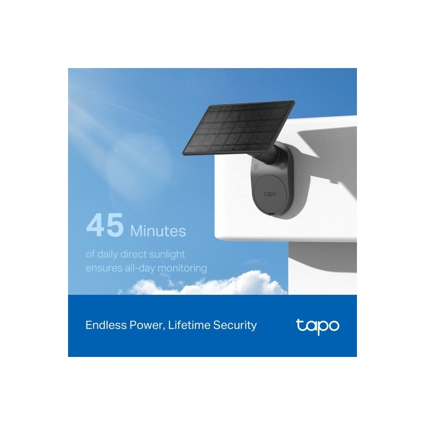 TP-Link - Outdoor Solar Camera with Sensor, IP65-rated, Wi-Fi