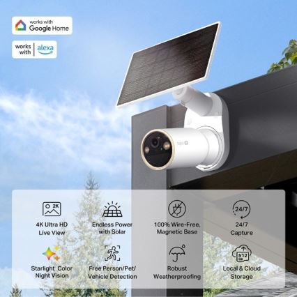 TP-Link - Outdoor Solar Camera with Sensor, IP66, Wi-Fi